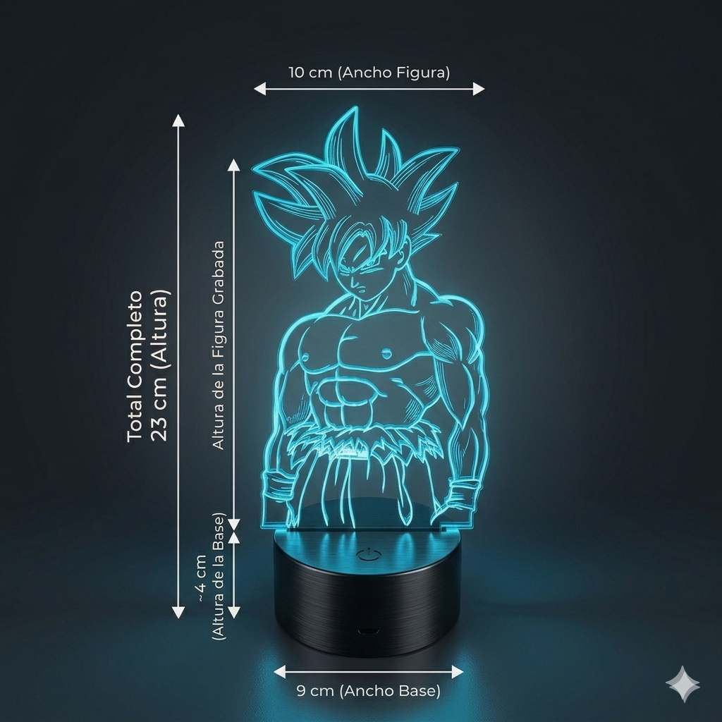 Lampara Goku Multicolor